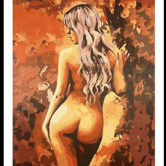 Unframed 16x20 One Last Glance Acrylic Painting 2023 - Picture 3 of 4